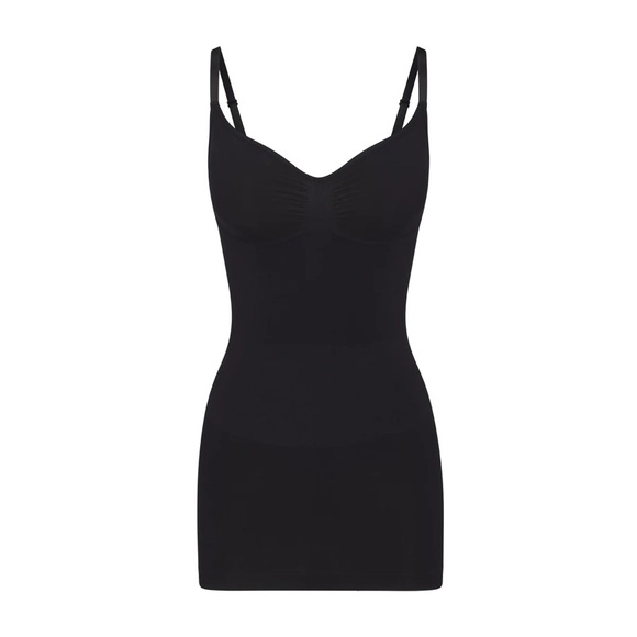 SKIMS SEAMLESS SCULPT SLIP DRESS Sz Small Color ONYX SL-MIN-2898 NIB - Picture 4 of 7